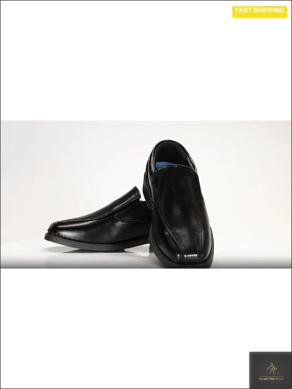 Faux Leather Slip-On Loafers Dress School Shoes for Boys